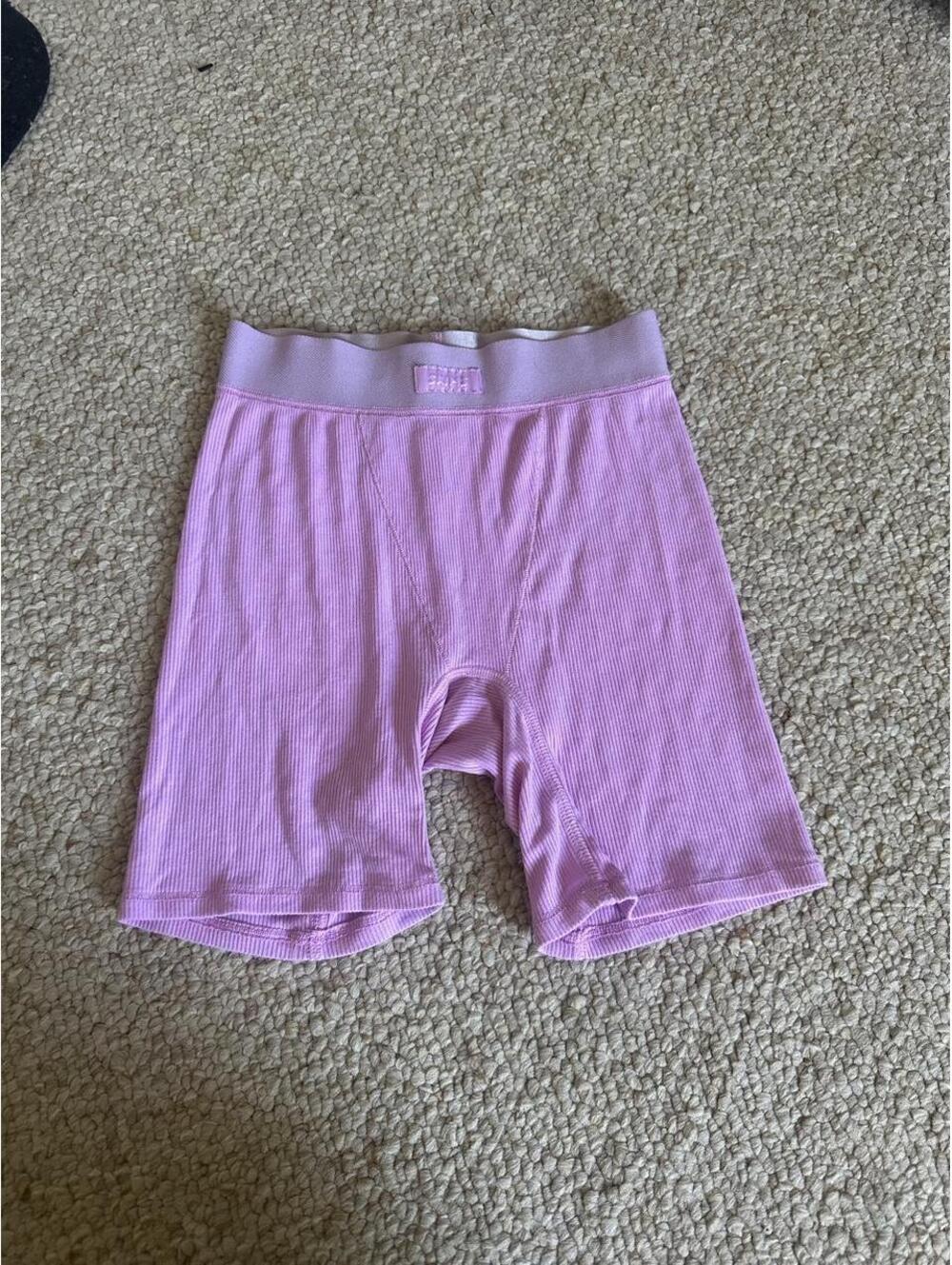 skims pink soft lounge boxer shorts